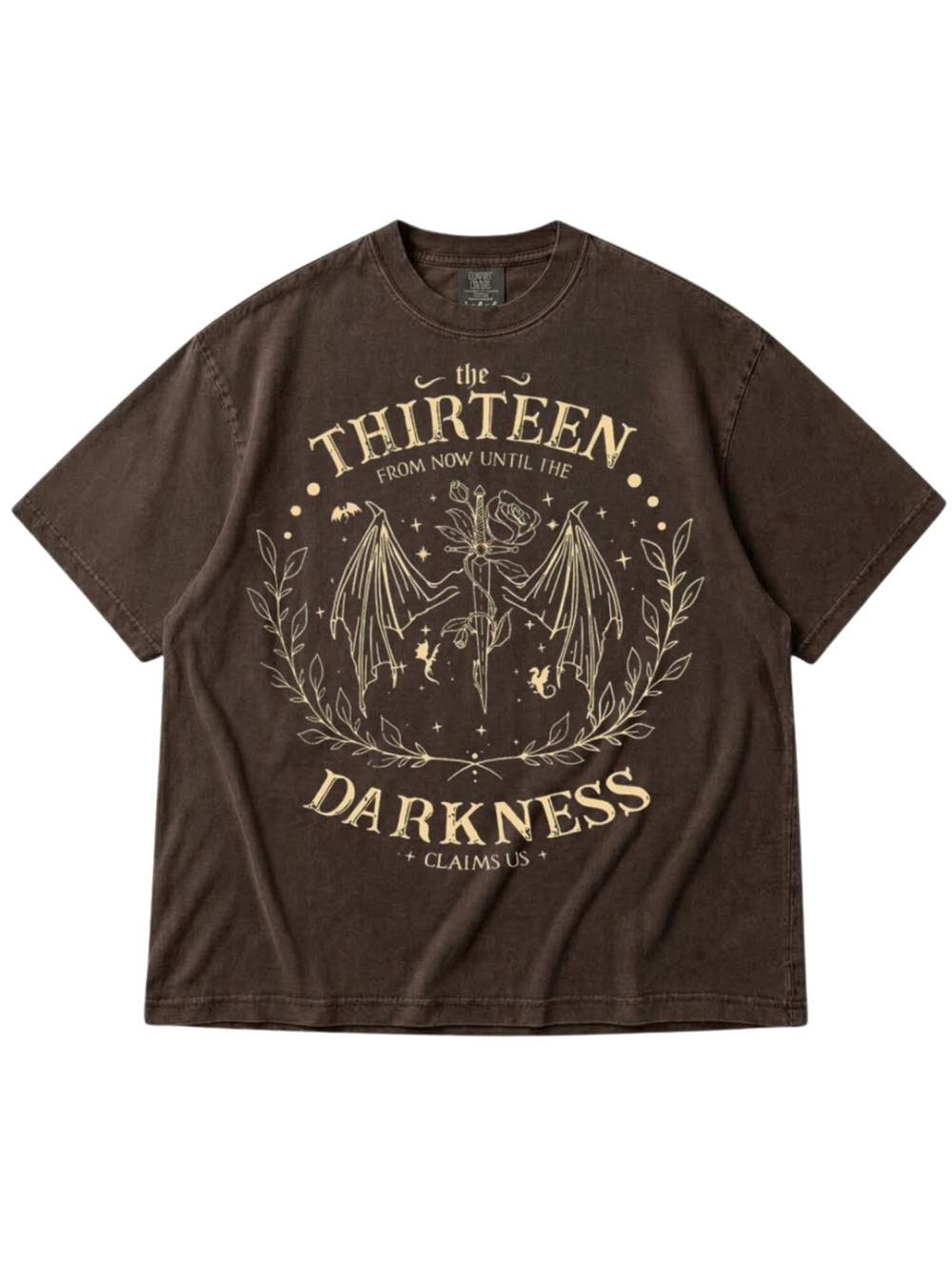 Comfort Colors Espresso Short-Sleeve Graphic Tee with Cream Occult Motif